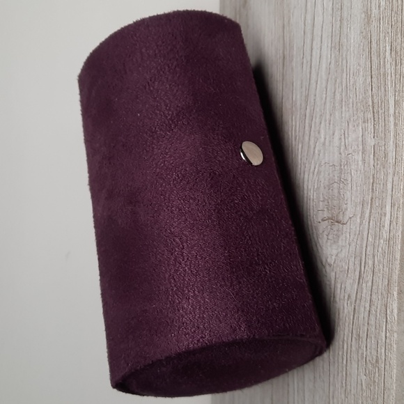 Jewelry Box Case Travel Purple Traveling Compact Essential Accessories - Picture 2 of 4